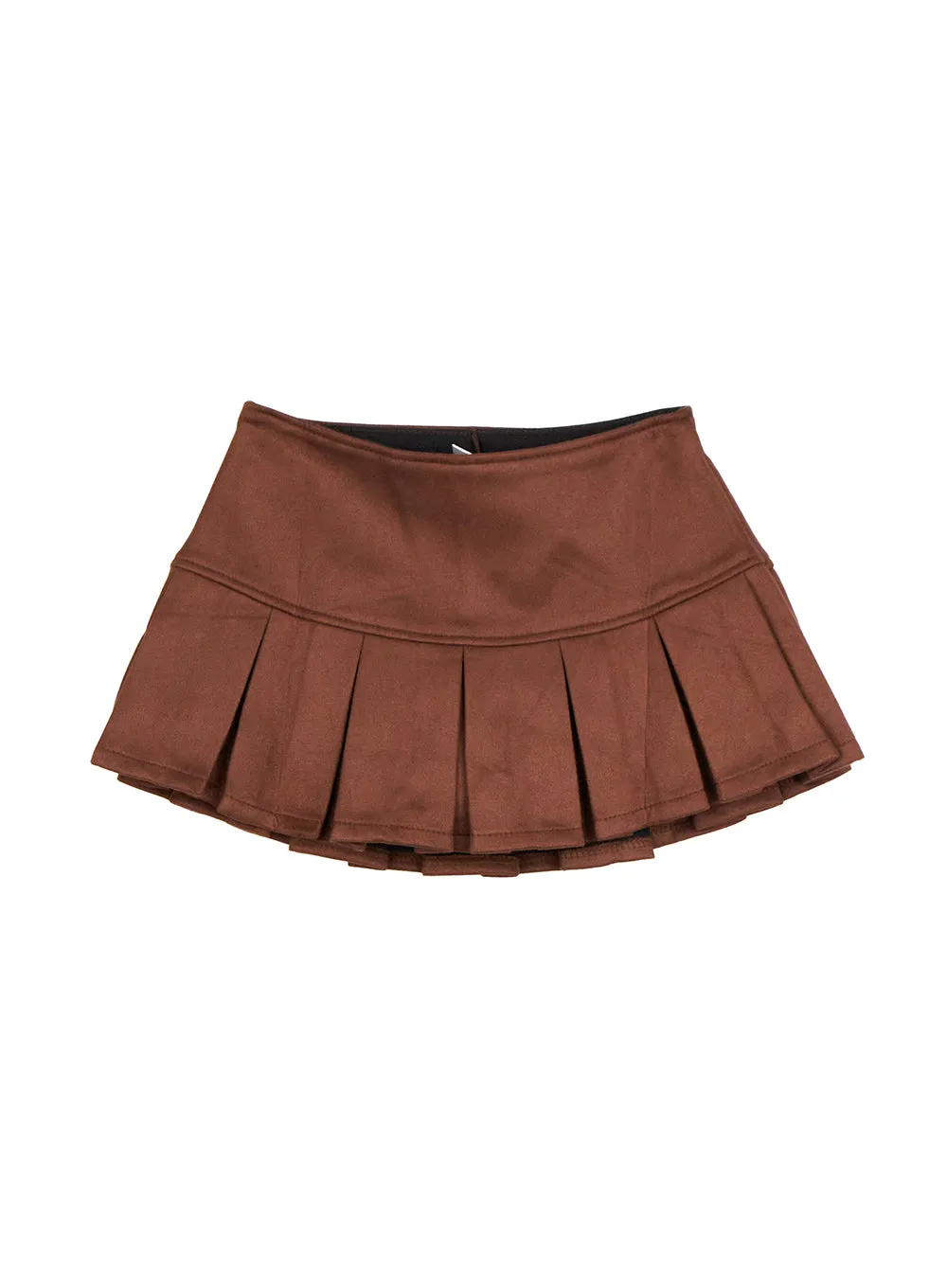 Mini Pleated Suede Skirt CN425