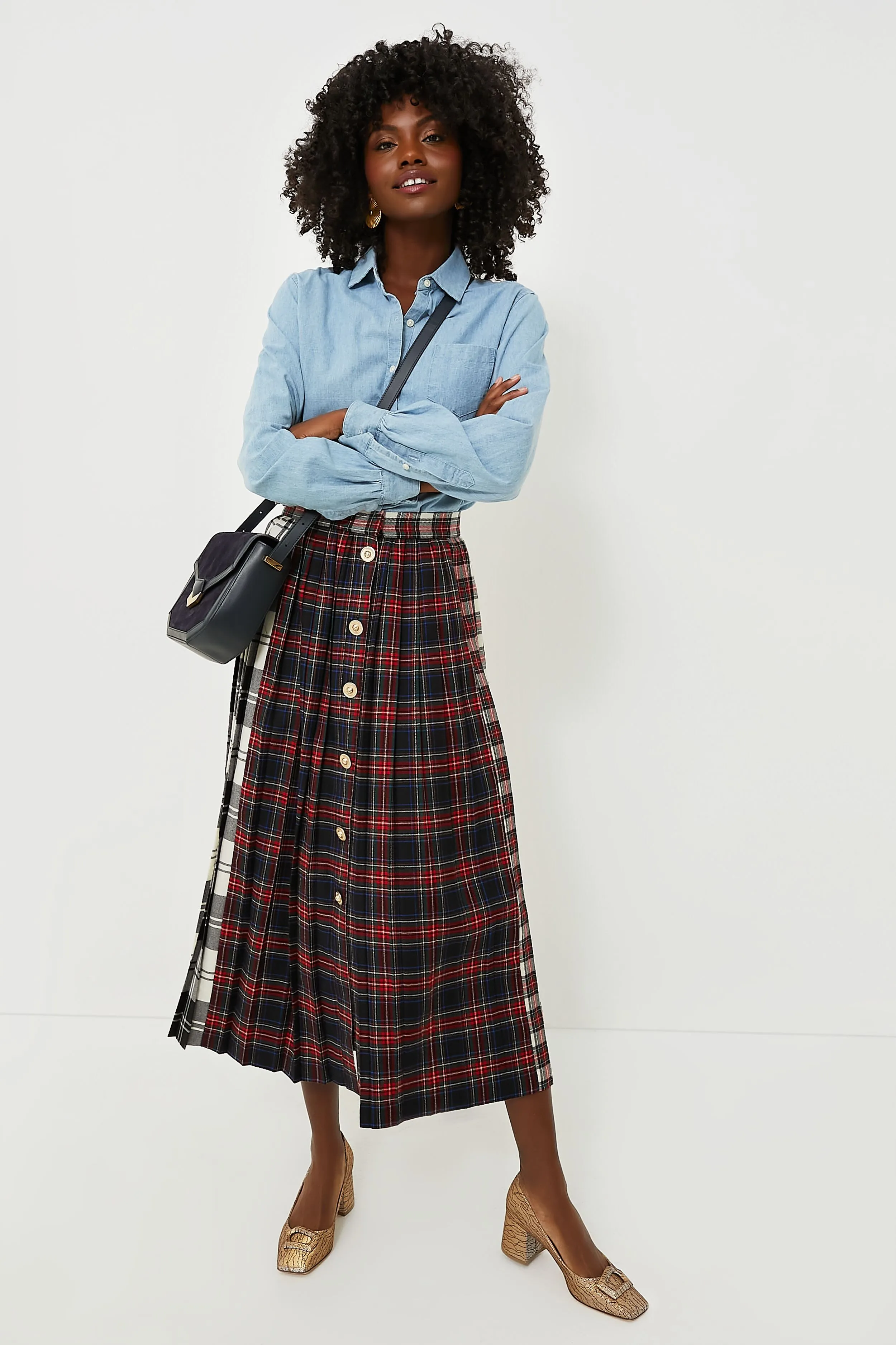 Mixed Plaid Harlan Skirt