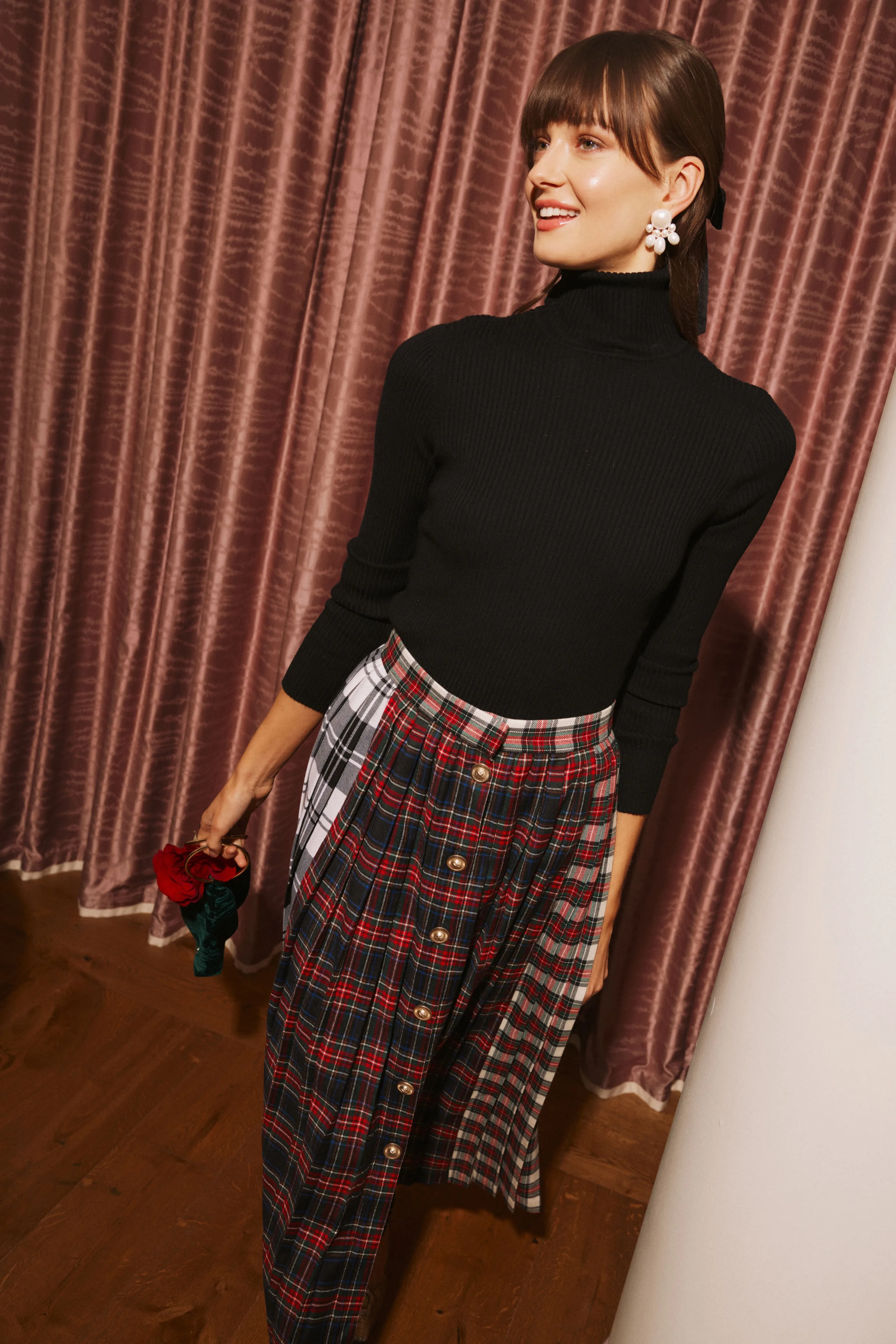 Mixed Plaid Harlan Skirt