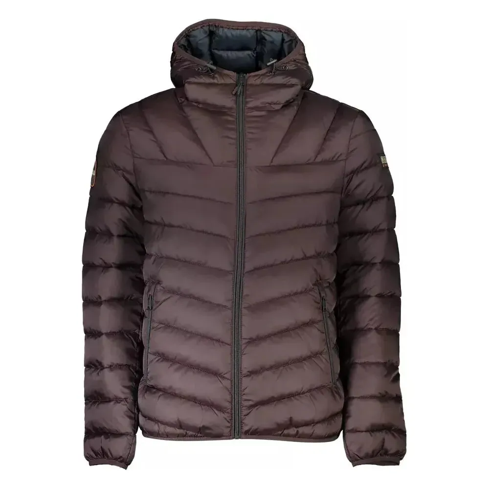 Napapijri Brown Polyamide Men Jacket