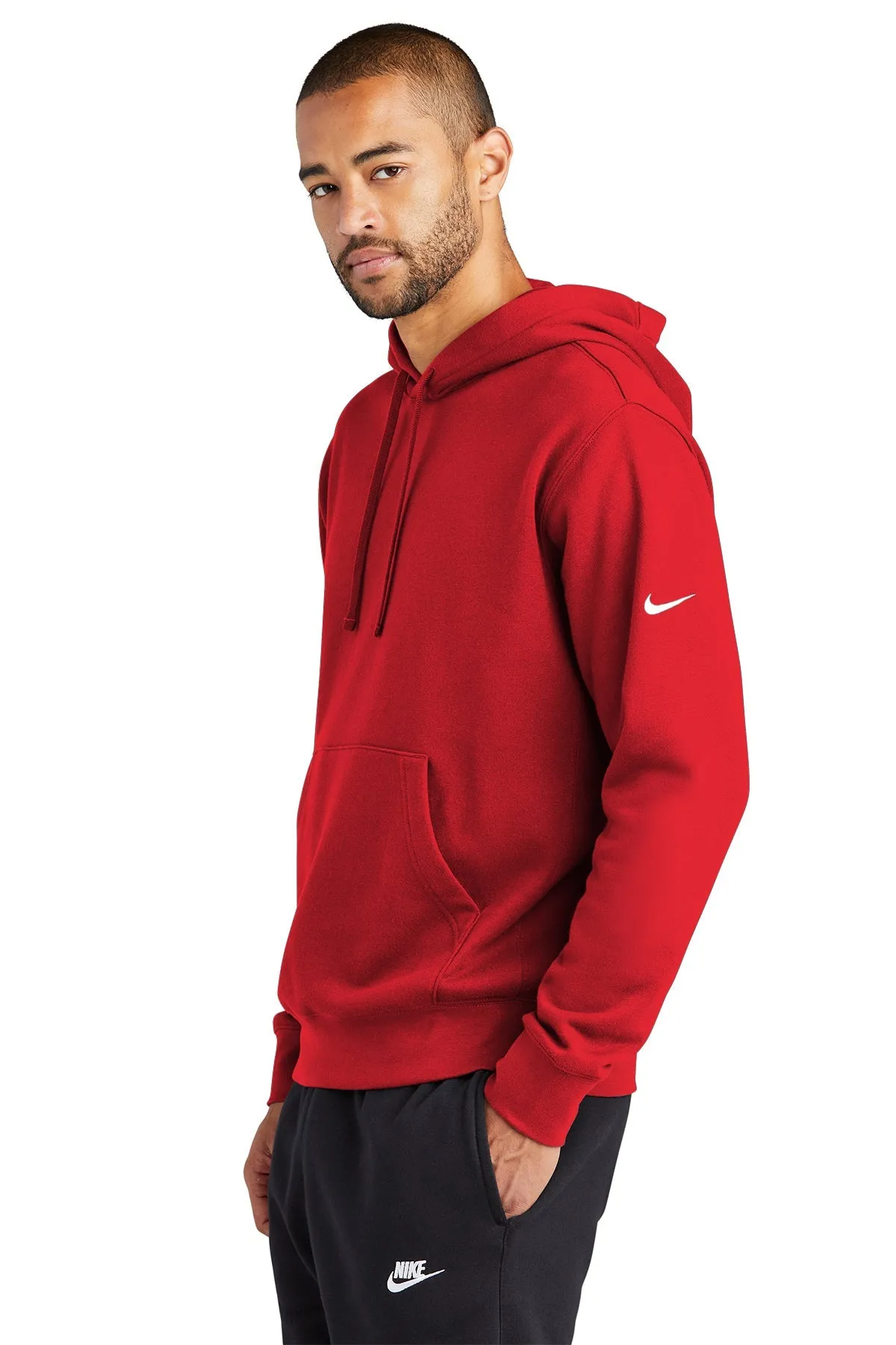 Nike Club Swoosh Customized Hoodies, University Red