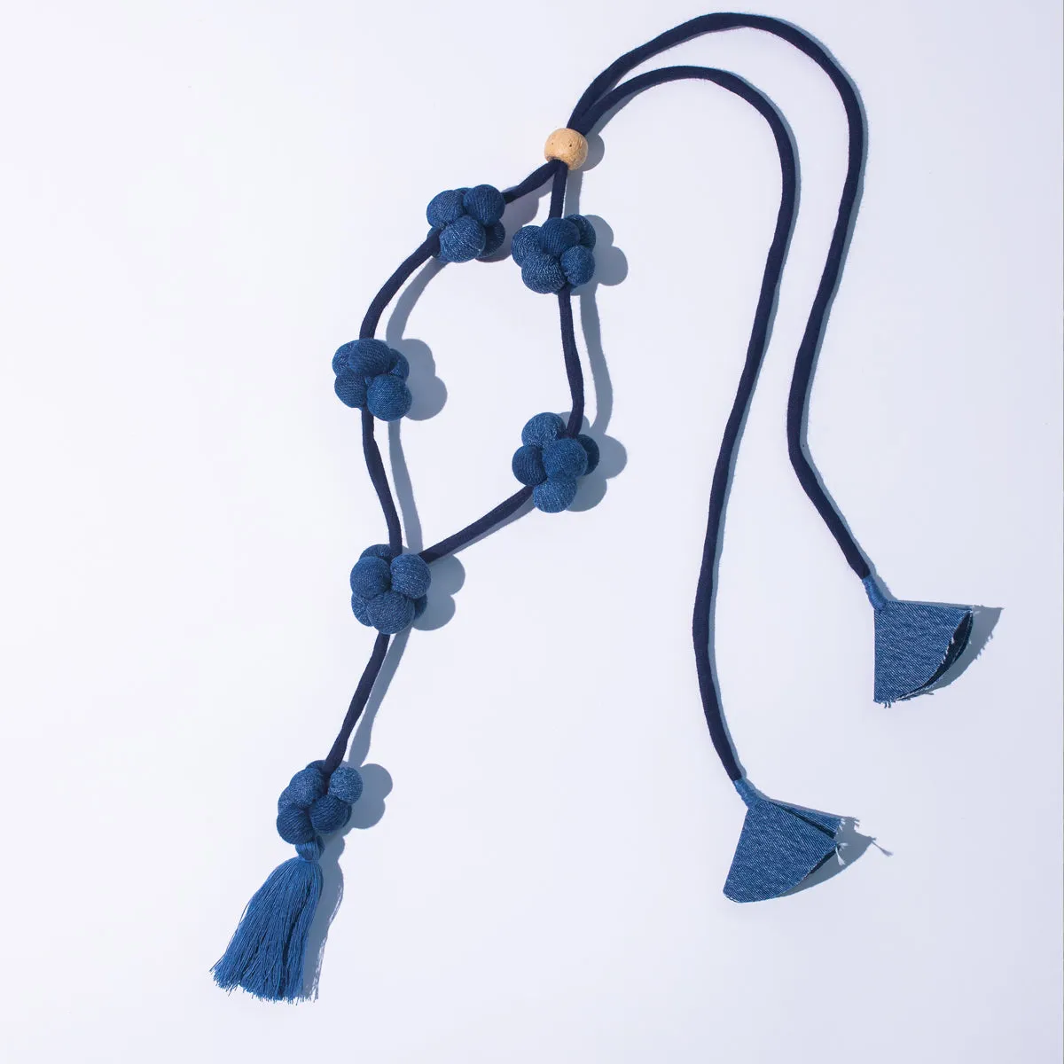 Nitya- Upcycled Denim Necklace by Dwij