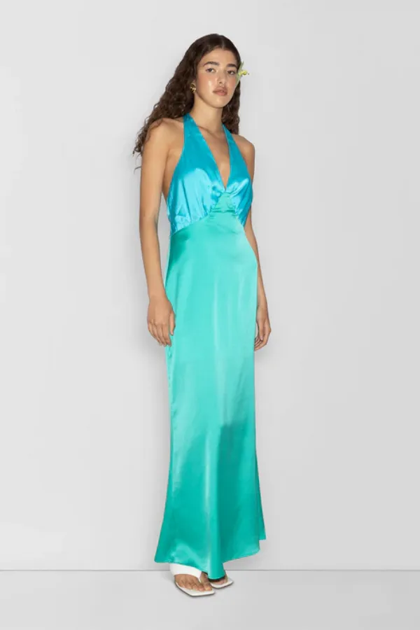 Oahu Slip Dress Aquamarine