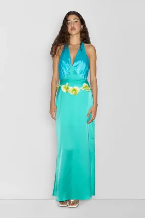 Oahu Slip Dress Aquamarine