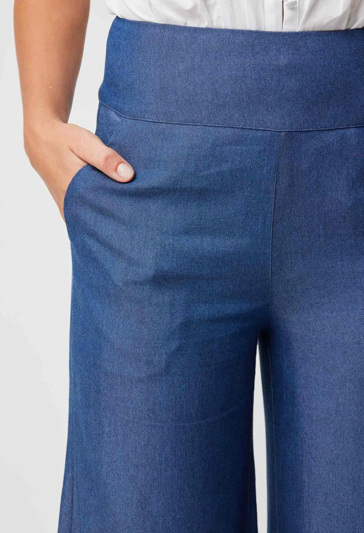 ONCE WAS - Panama Tencel Pant in Dark Denim