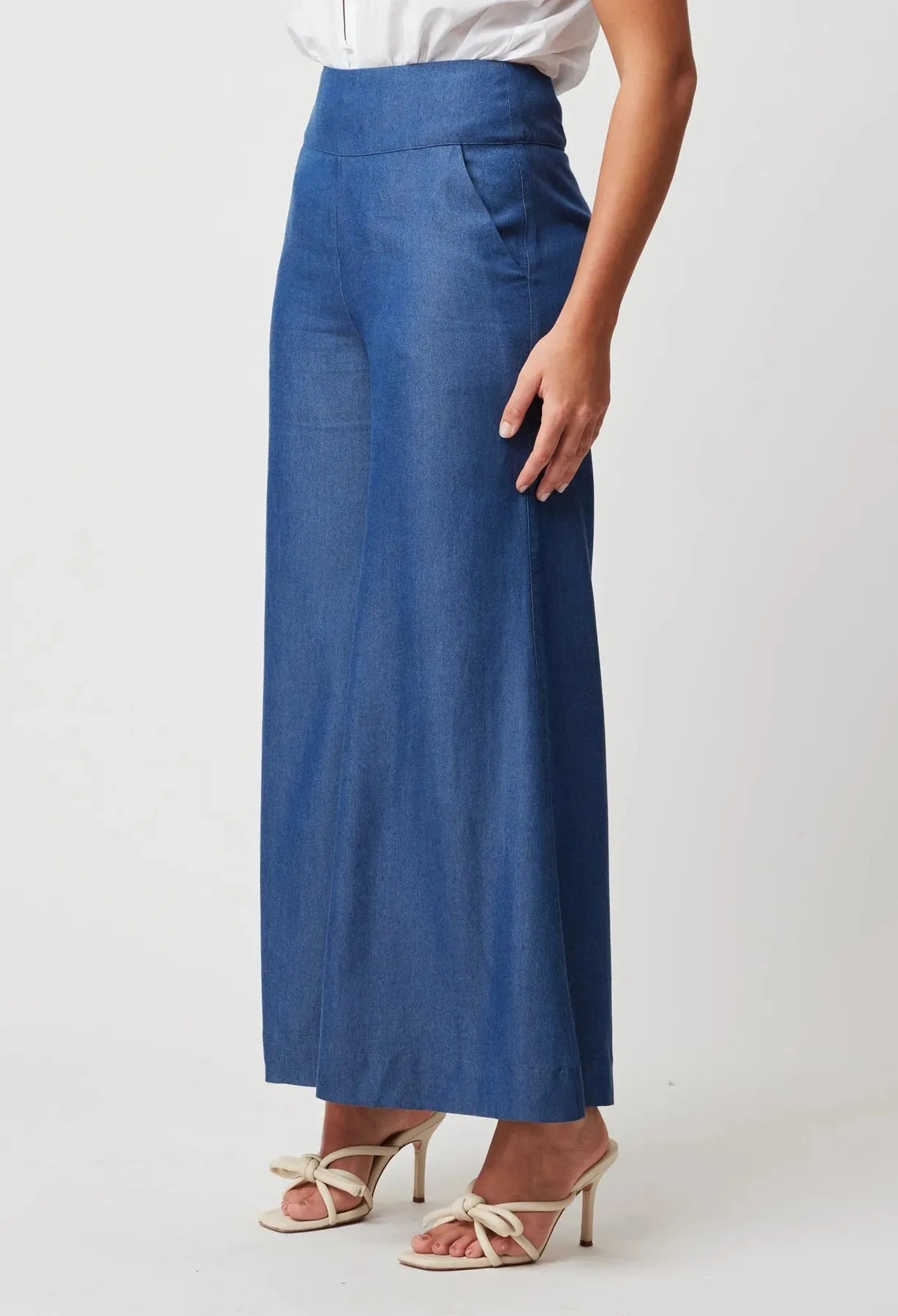 ONCE WAS - Panama Tencel Pant in Dark Denim