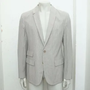 Oxford Striped Seersucker Wool Blazer