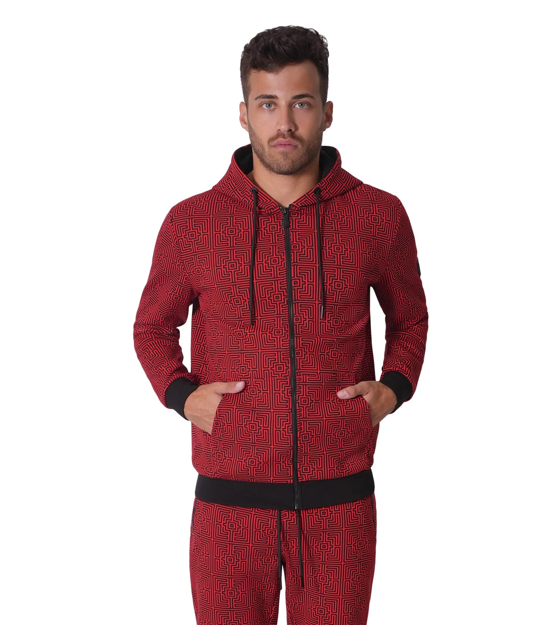 Perth Abstract Red Hoodie