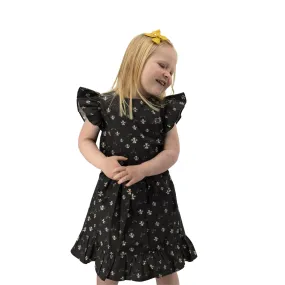 Petite Blossom Black Cotton Dress