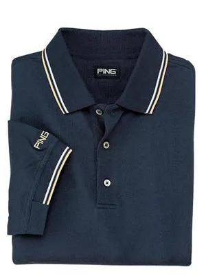 PING COLLECTION - Jersey Knit Sport Shirt with Tipped Trim.  P280