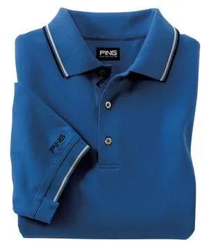 PING COLLECTION - Jersey Knit Sport Shirt with Tipped Trim.  P280