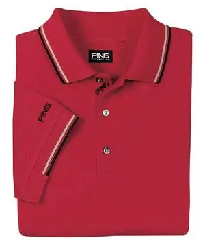 PING COLLECTION - Jersey Knit Sport Shirt with Tipped Trim.  P280