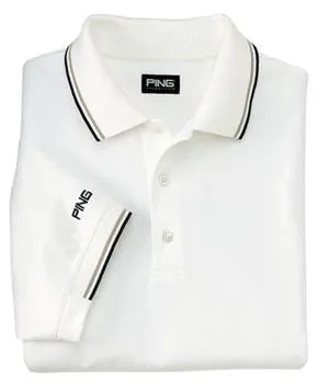 PING COLLECTION - Jersey Knit Sport Shirt with Tipped Trim.  P280