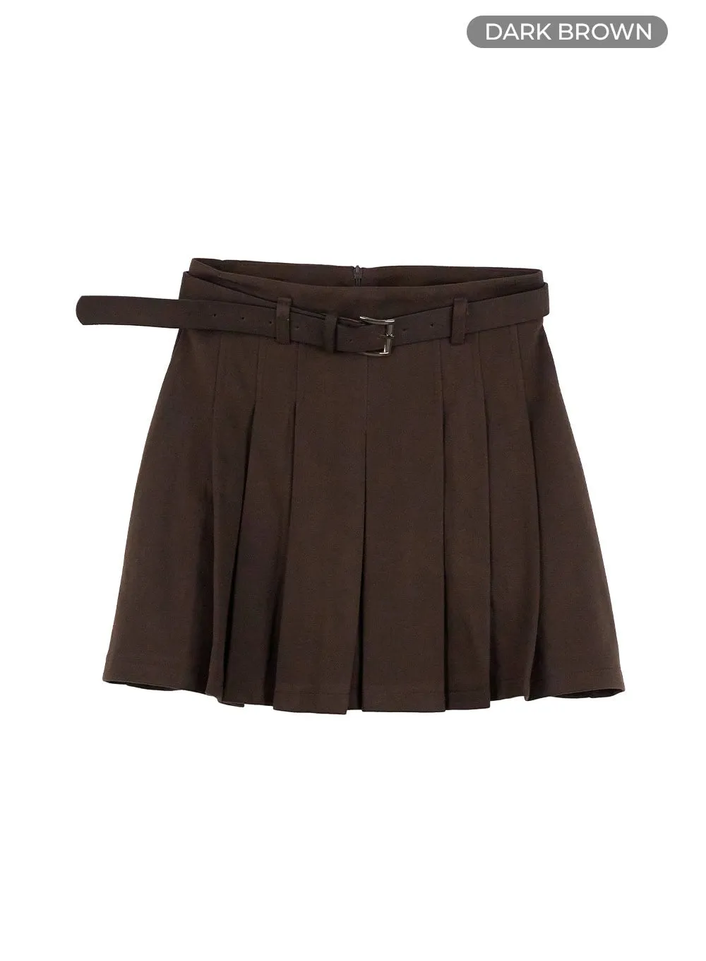 Pleated A-Line Mini Skirt OO407