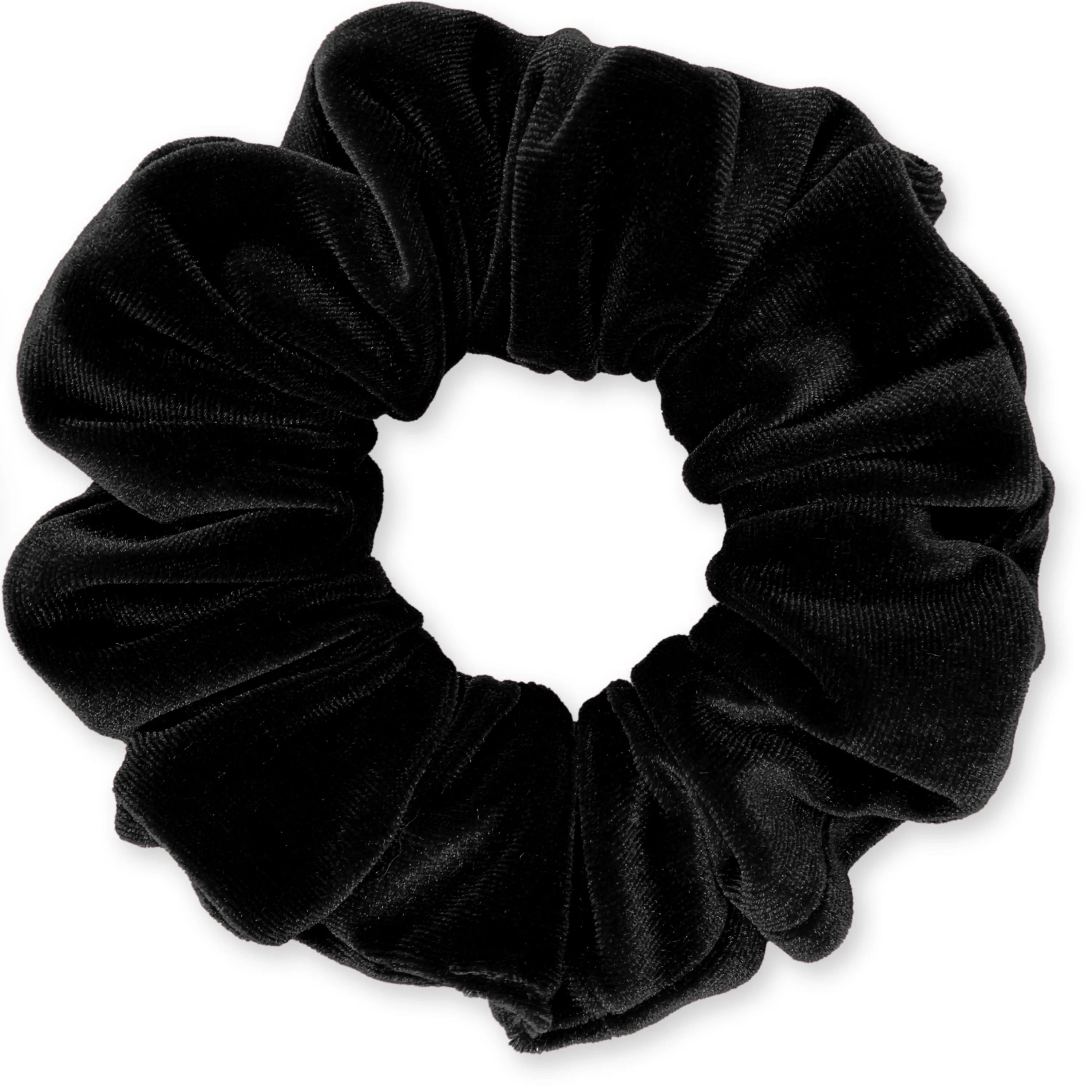 Plush Velvet Scrunchie Available in 3 Sizes Made in the USA Black