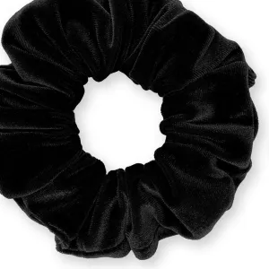 Plush Velvet Scrunchie Available in 3 Sizes Made in the USA Black