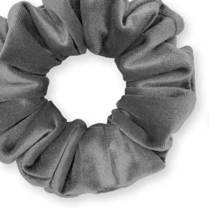 Plush Velvet Scrunchie Available in 3 Sizes Made in the USA Gray