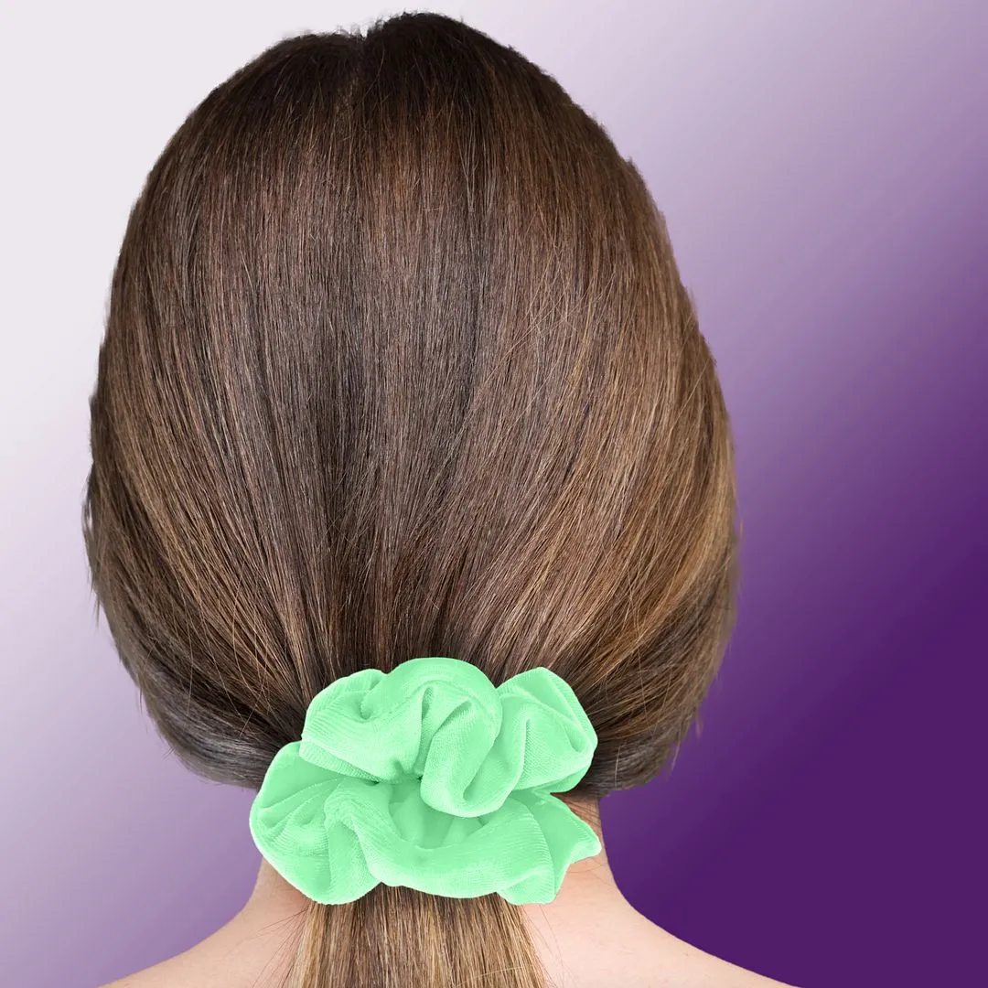 Plush Velvet Scrunchie Available in 3 Sizes Made in the USA Mint