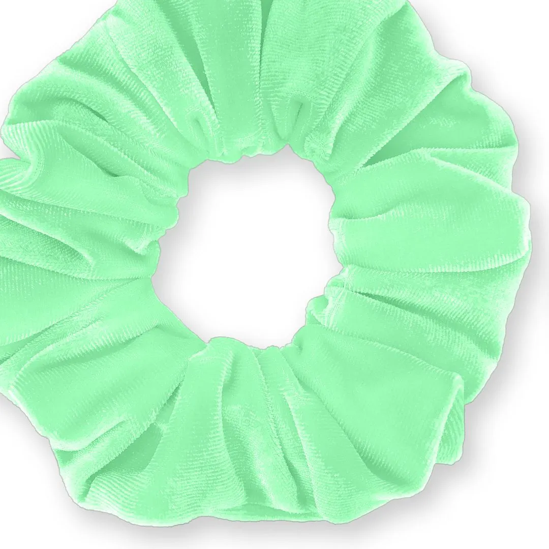 Plush Velvet Scrunchie Available in 3 Sizes Made in the USA Mint