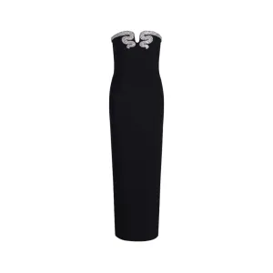 Pre Order:  Crystal Embellishment High Waist Wrapped Hip Bandage Dress