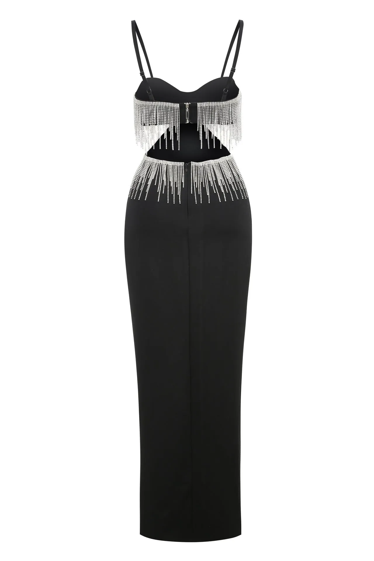 Pre Order:  Diamond Tassel High Waist Slit Dress