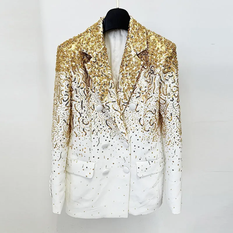 Pre Order:  Sequined Double Breasted Blazer