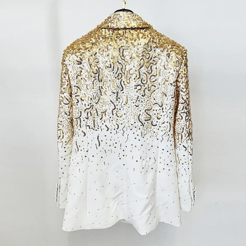 Pre Order:  Sequined Double Breasted Blazer