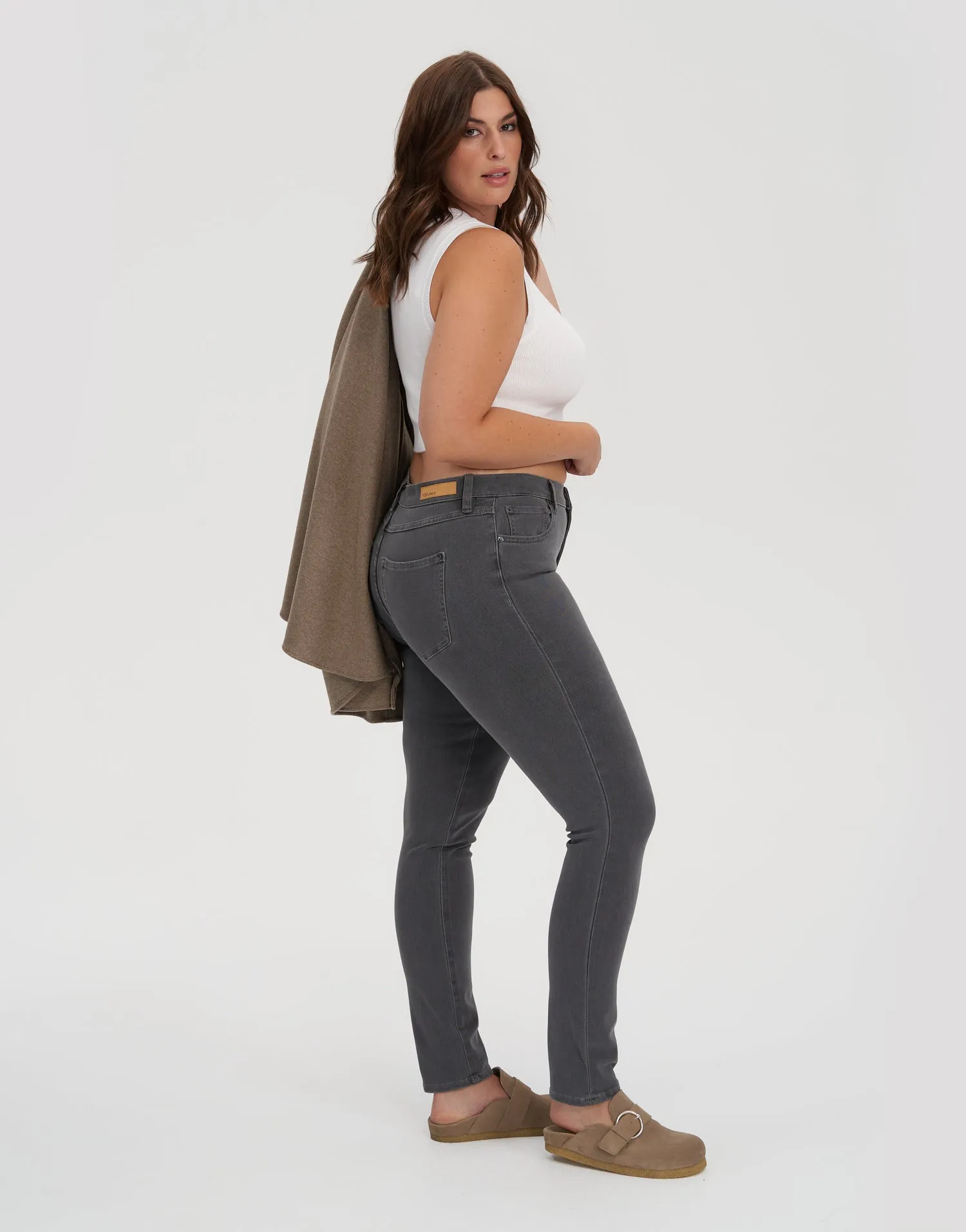 RACHEL SKINNY JEANS /30" GREY STEEL