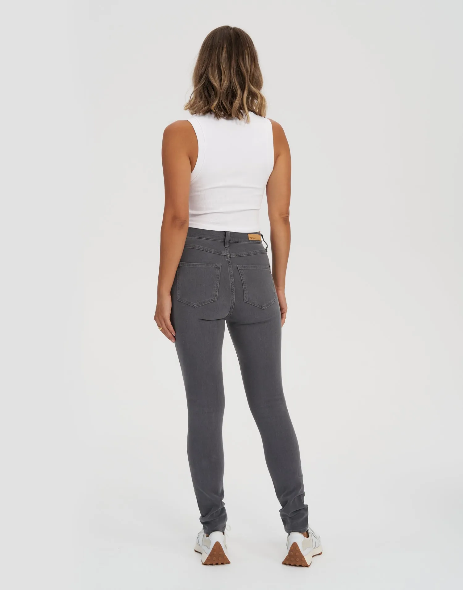 RACHEL SKINNY JEANS /30" GREY STEEL