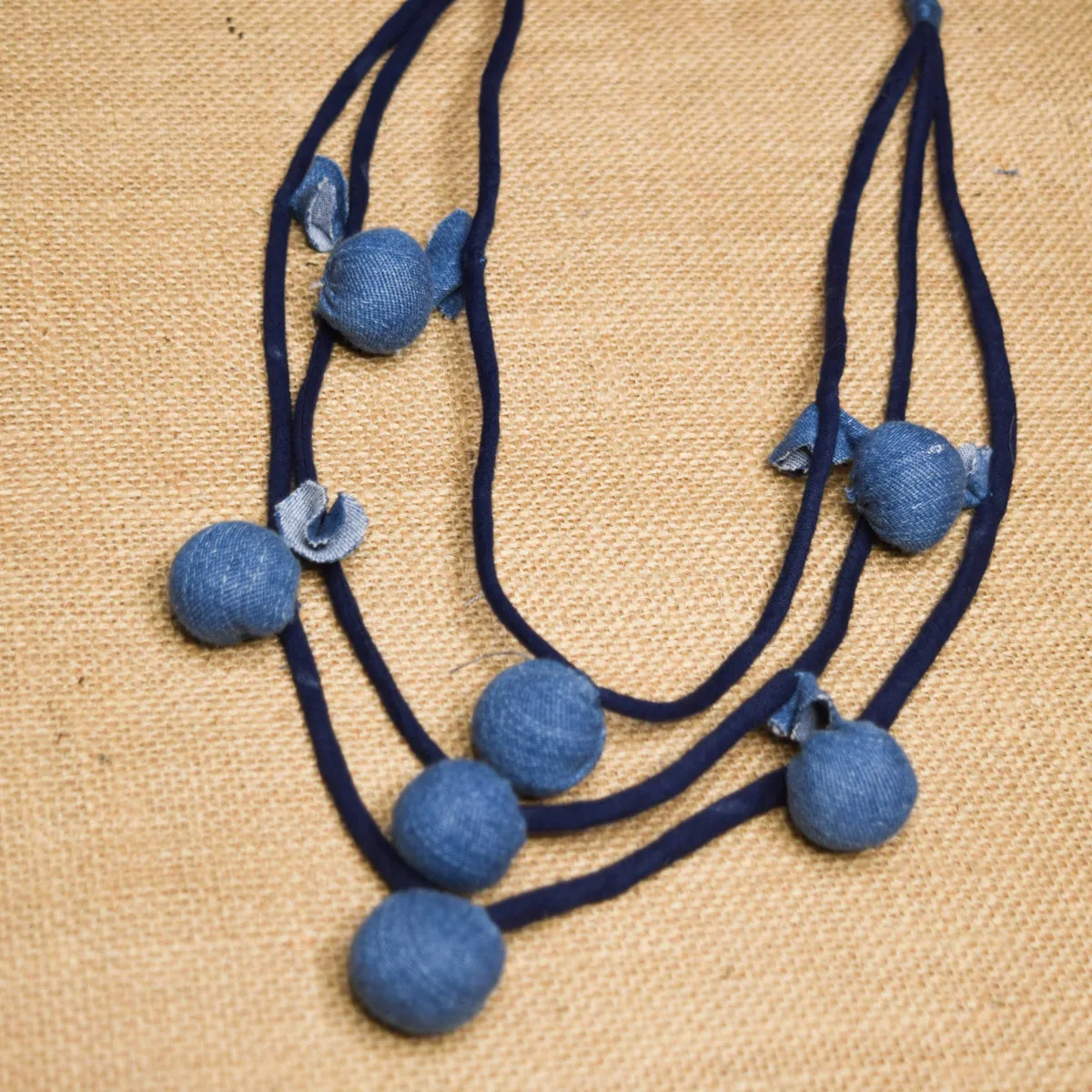 Ratnapriya- Upcycled Denim Necklace by Dwij