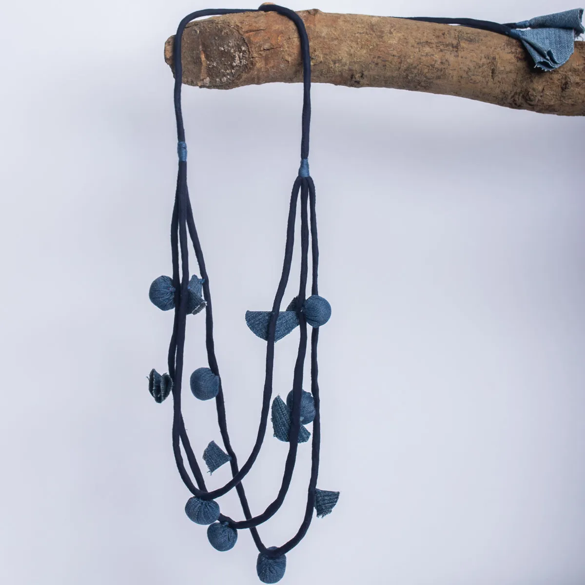 Ratnapriya- Upcycled Denim Necklace by Dwij