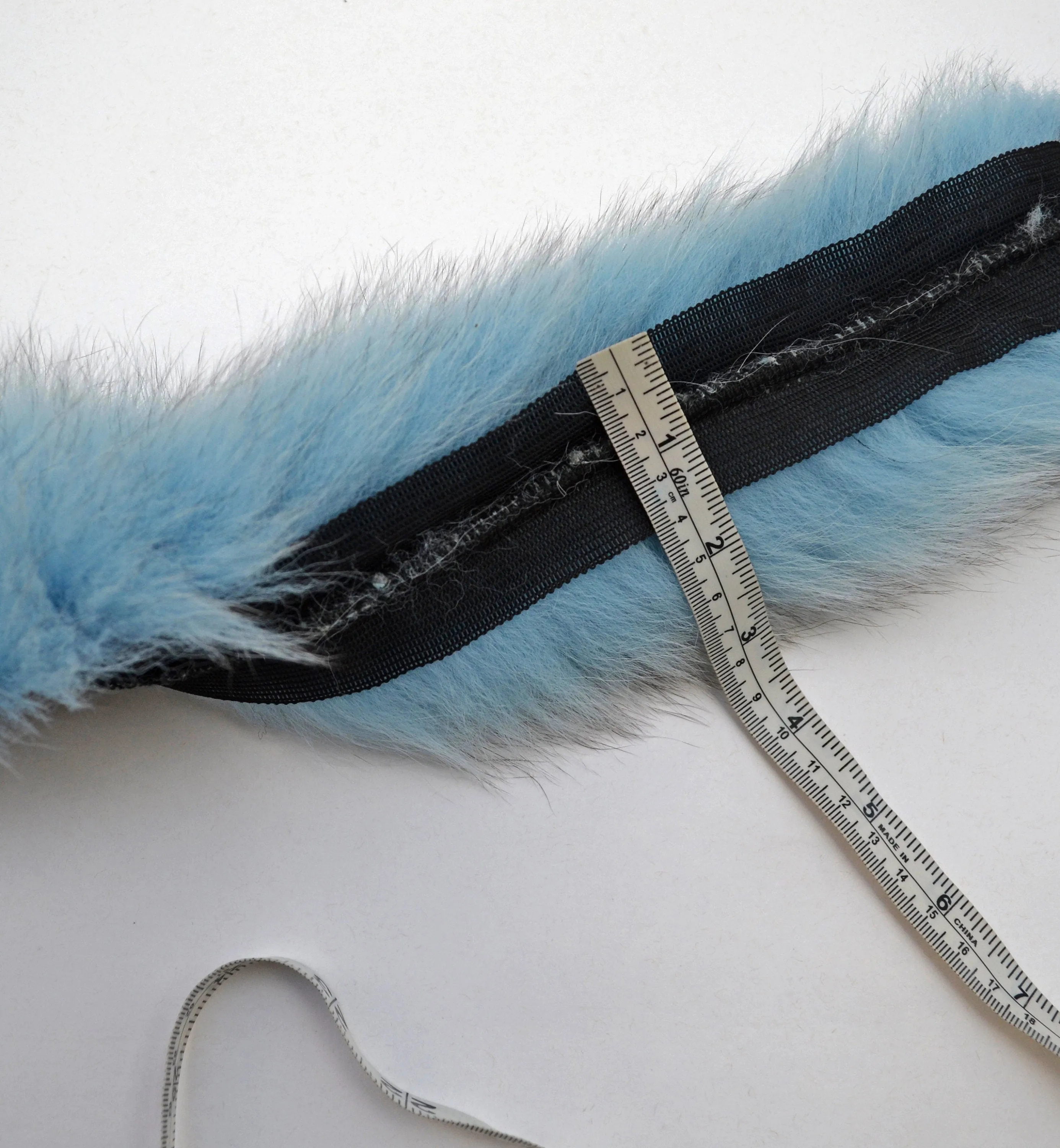 READY to SHIP, 60 cm Real Fox Fur (Tail) Trim Hood, Fur collar trim, Fox Fur Collar, Fur Scarf, Fur Ruff, Fur Hood, Fur stripe, Coat Trim