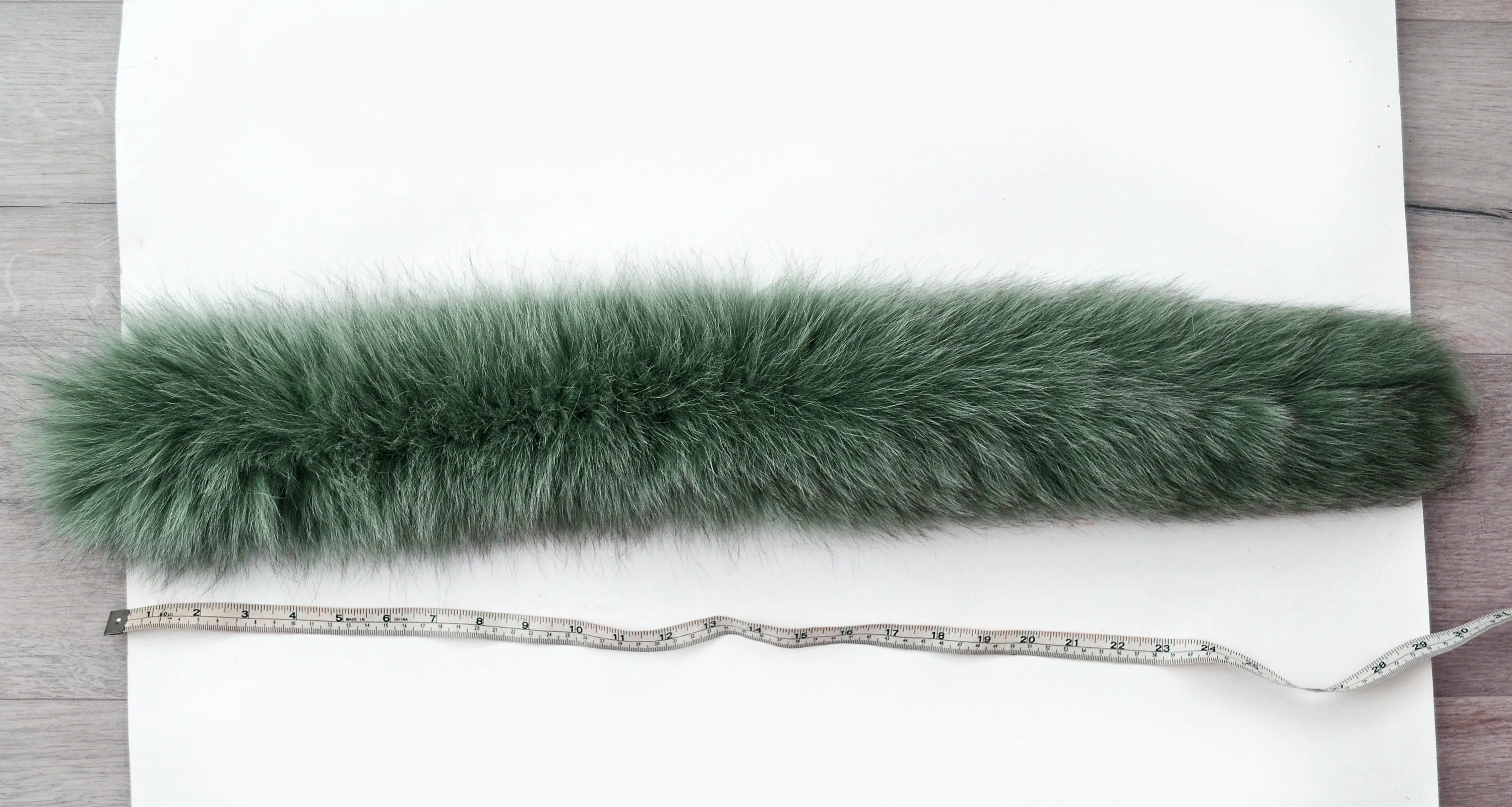 READY to SHIP Double Real Fox Fur (Tail) Trim Hood, Fox Fur Collar, Fur collar trim,  Fur Scarf, Fur Ruff, Fox Fur Hood, Hood Fur, stripe