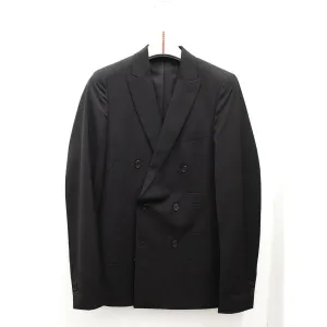 Refined Wool & Mohair Double Breasted Blazer