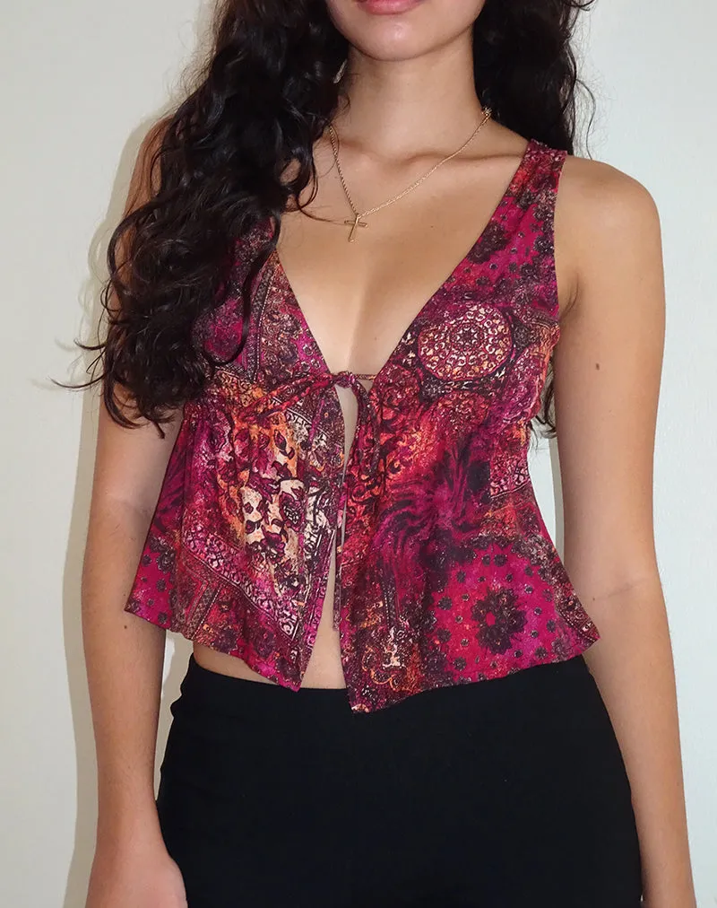 Rolia Cami Top in Abstract Paisley