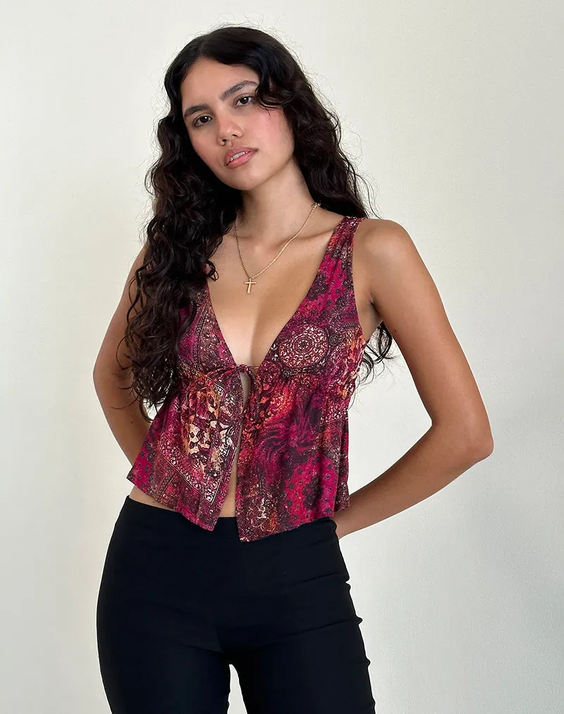 Rolia Cami Top in Abstract Paisley