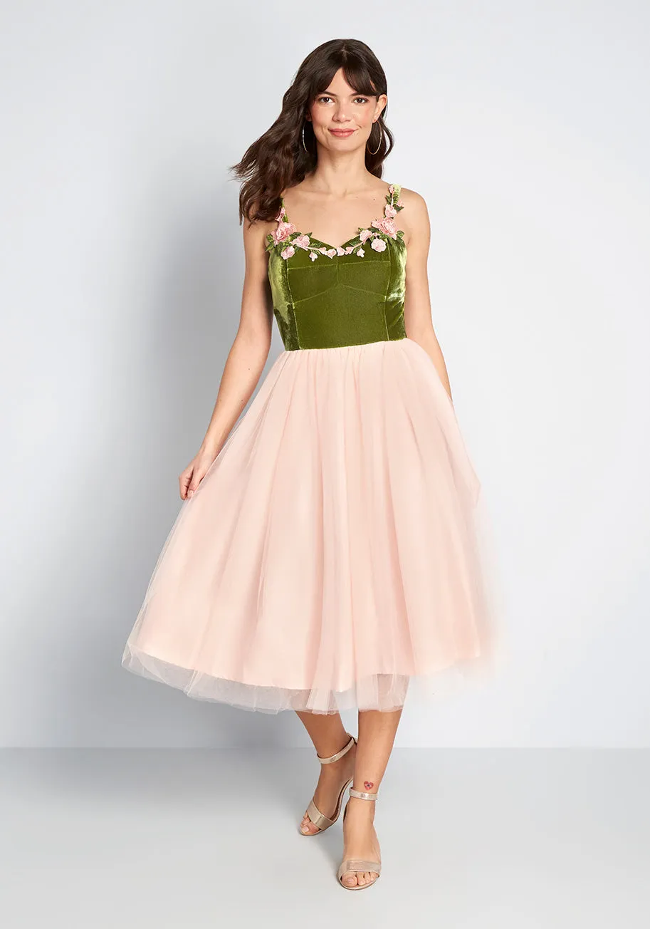 Rose Garden Party Twofer Dress