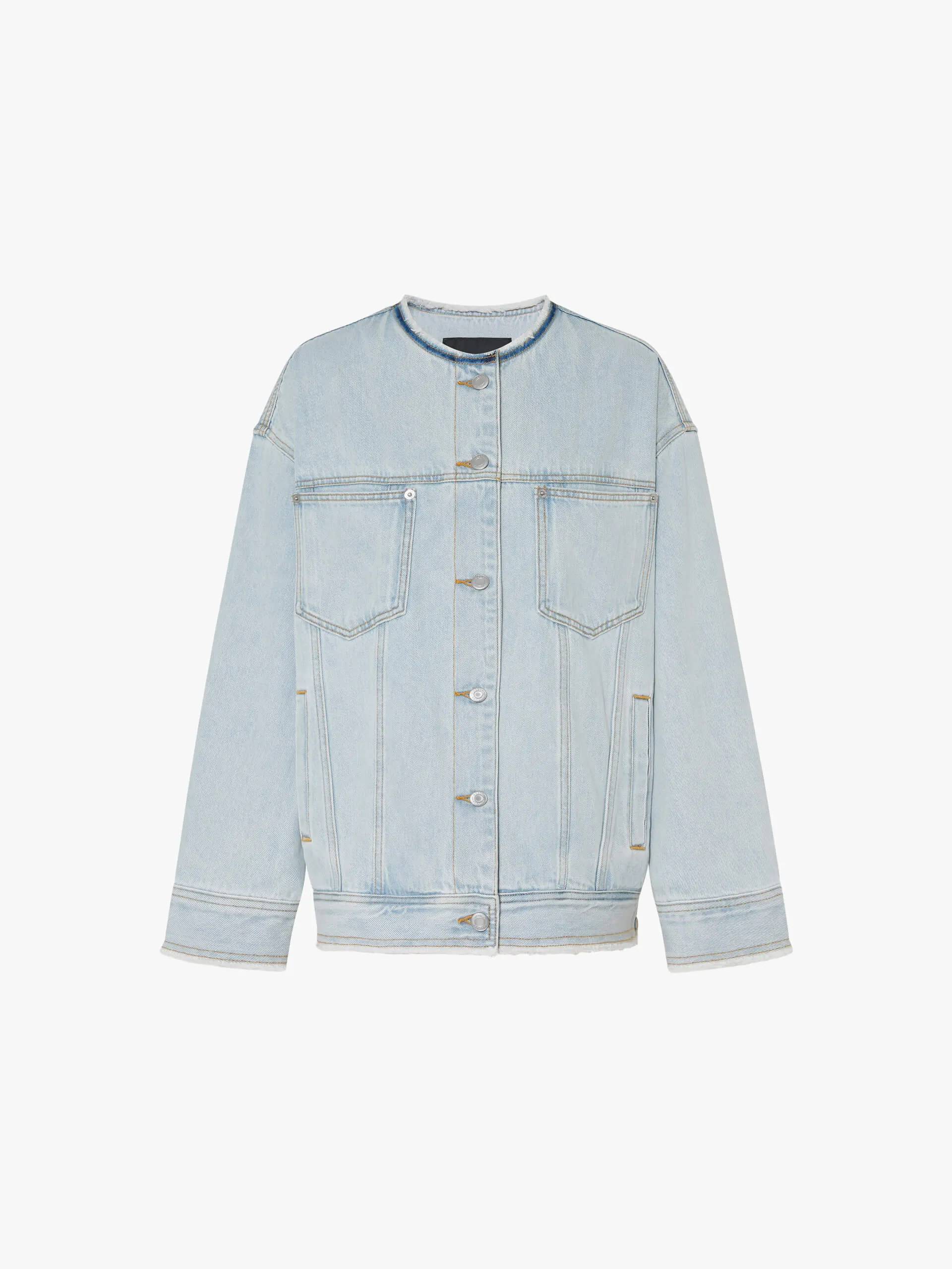 Round Neck Denim Jacket