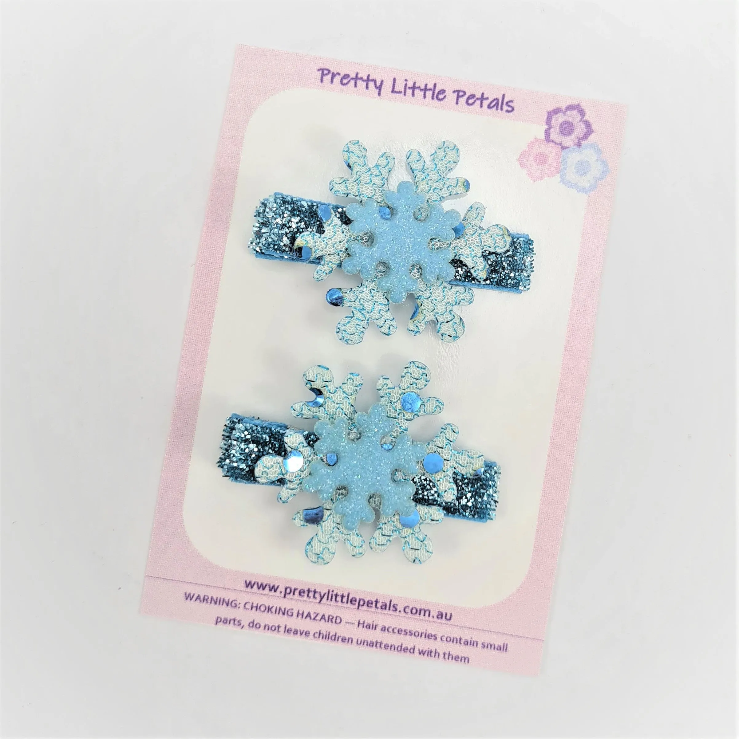 Set of 2 Christmas Snowflake Hair Clips