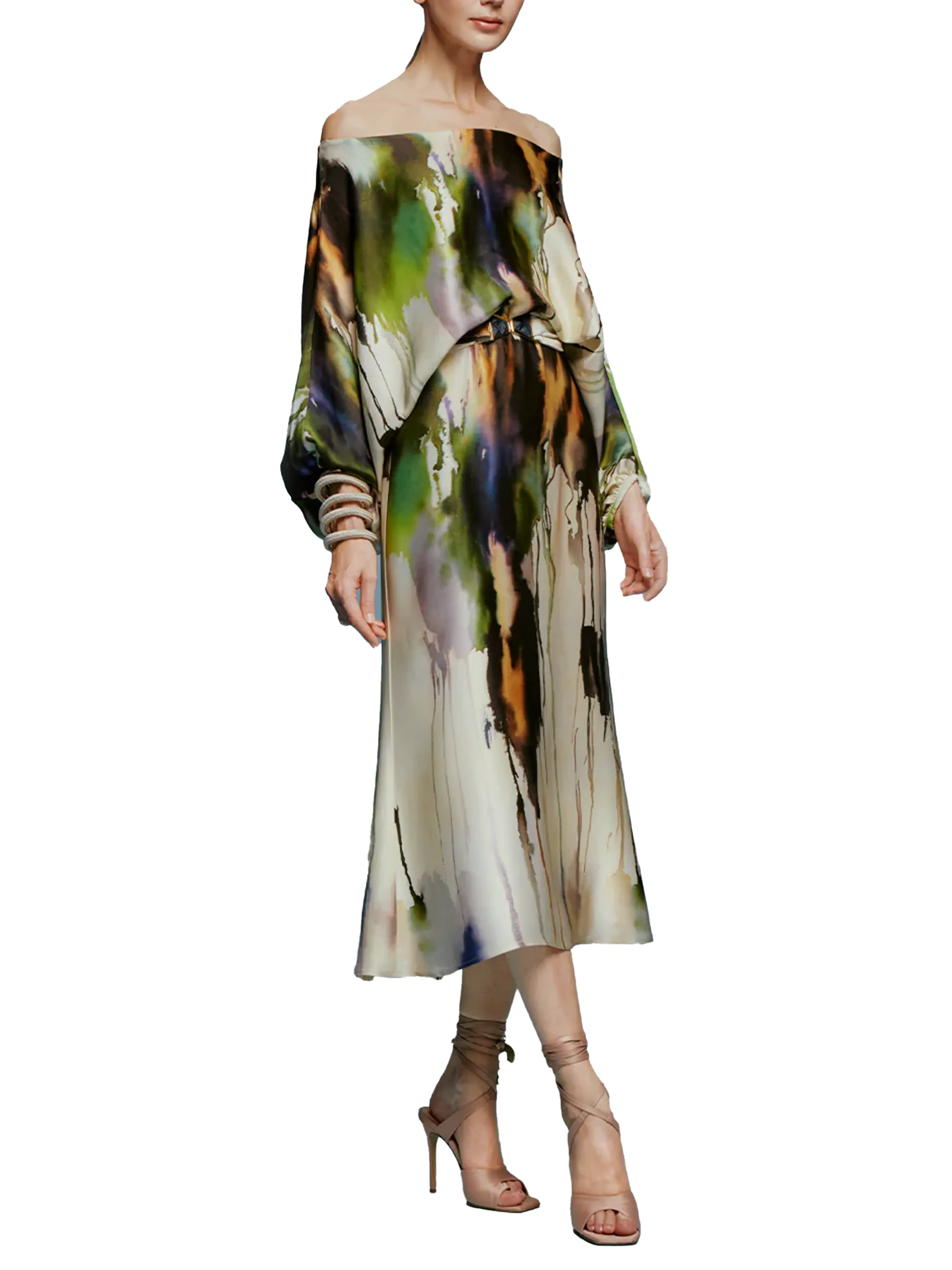 Silvia Tcherassi Kalani Dress Olive