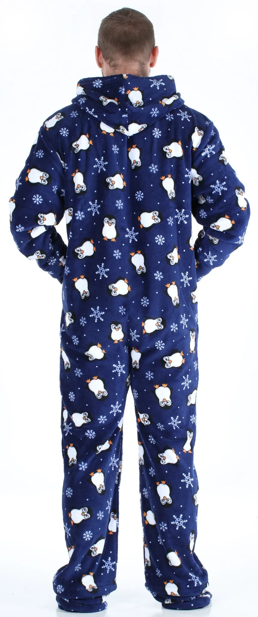 SleepytimePjs Family Matching Fleece Penguin Footed Onesie Pajamas