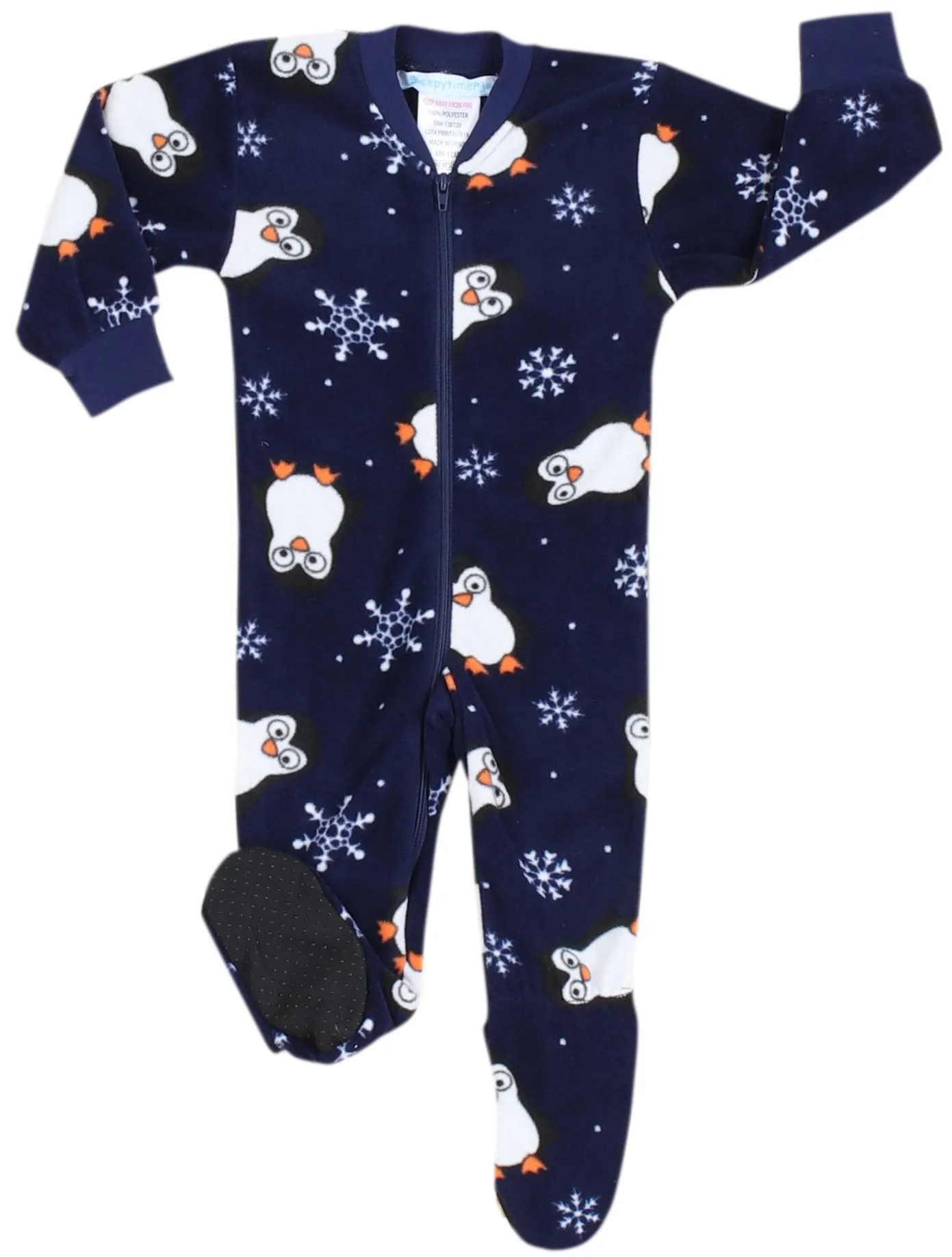 SleepytimePjs Family Matching Fleece Penguin Footed Onesie Pajamas