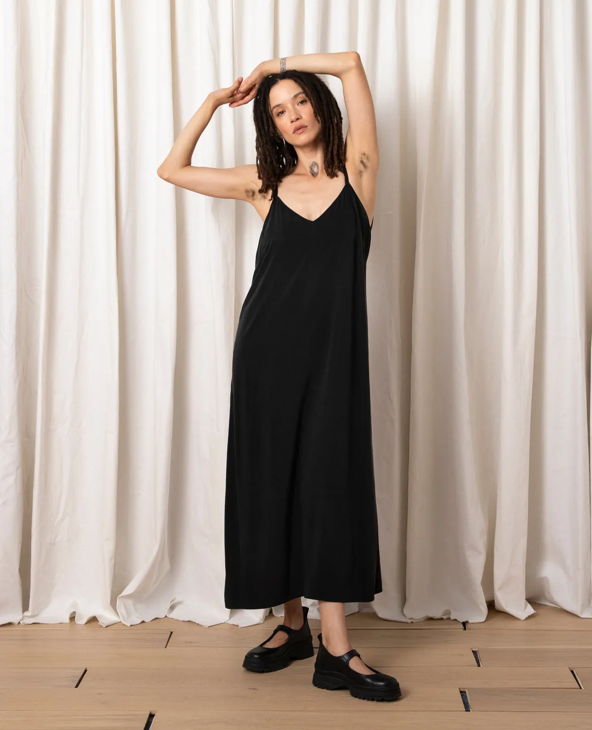 SLIP DRESS - BLACK