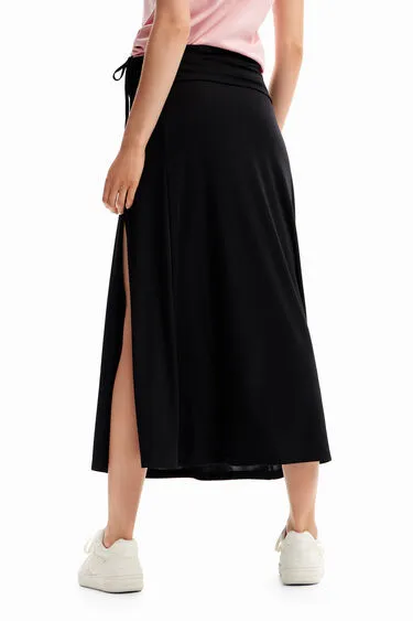 Slit Side Gather Skirt