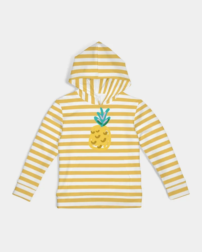 SMF Bright Yellow Strips Kids Hoodie