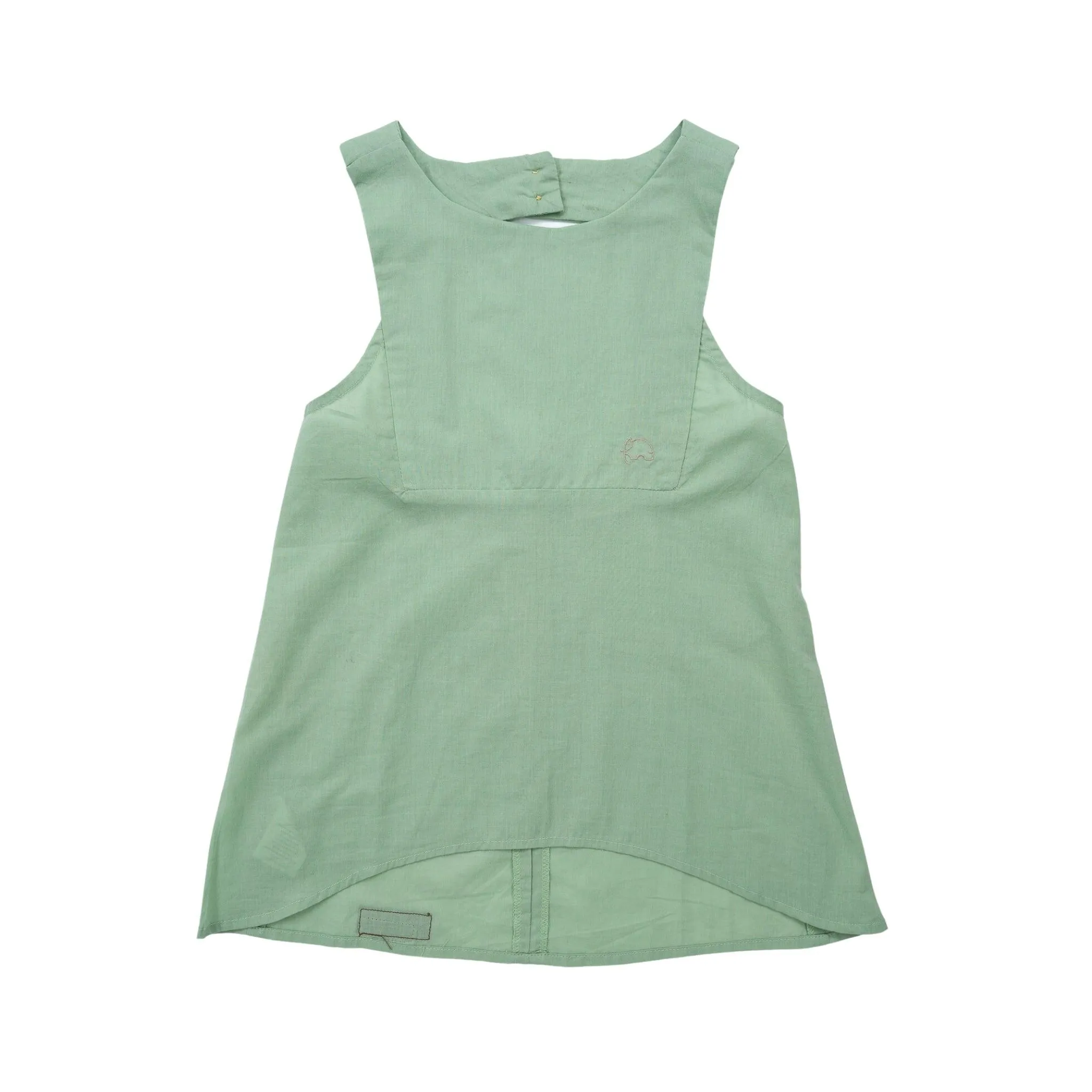 Smoke Green Cotton Kids Top