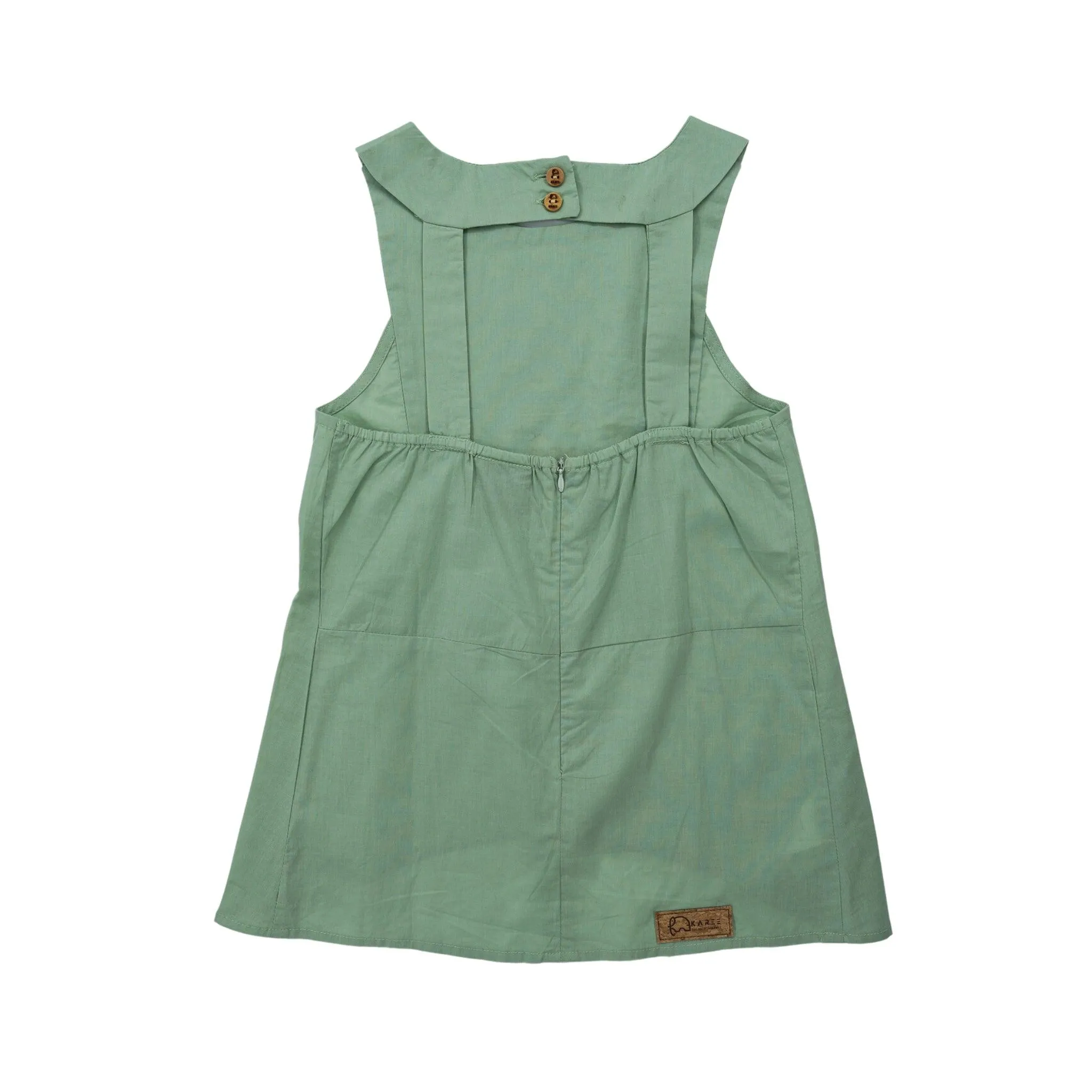 Smoke Green Cotton Kids Top