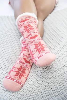 Snowflake Fleece Lined Socks