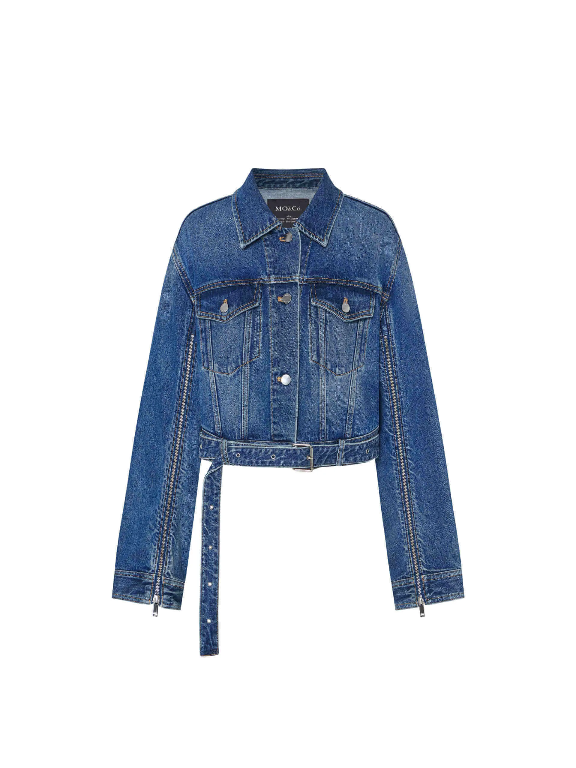 Split Detail Denim Jacket