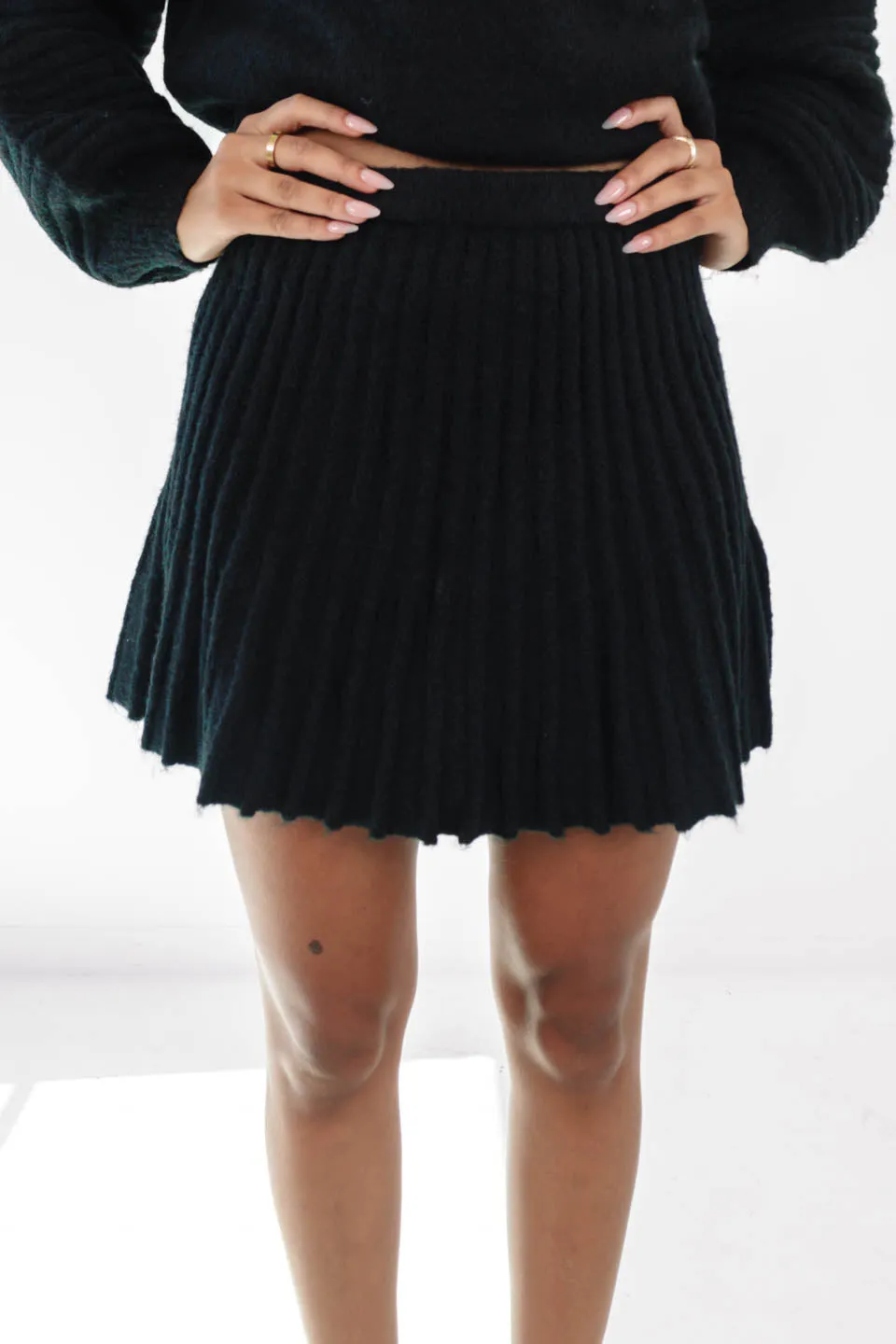 Stay Cozy Skirt - Black